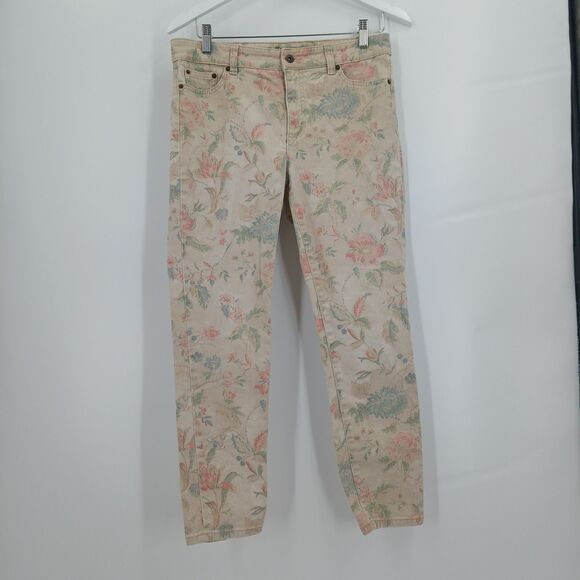 Polo by Ralph Lauren Denim - womens ralph lauren premier skinny ankle cream floral light wash size 6 jeans